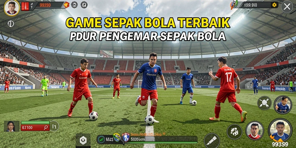 Gameplay intens di lapangan dalam 9939, menguji keterampilan sepak bola Anda.