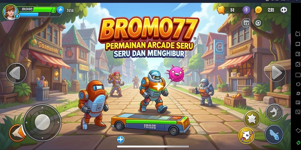Tampilan gameplay BROMO77 menampilkan aksi seru dari permainan Arcade.