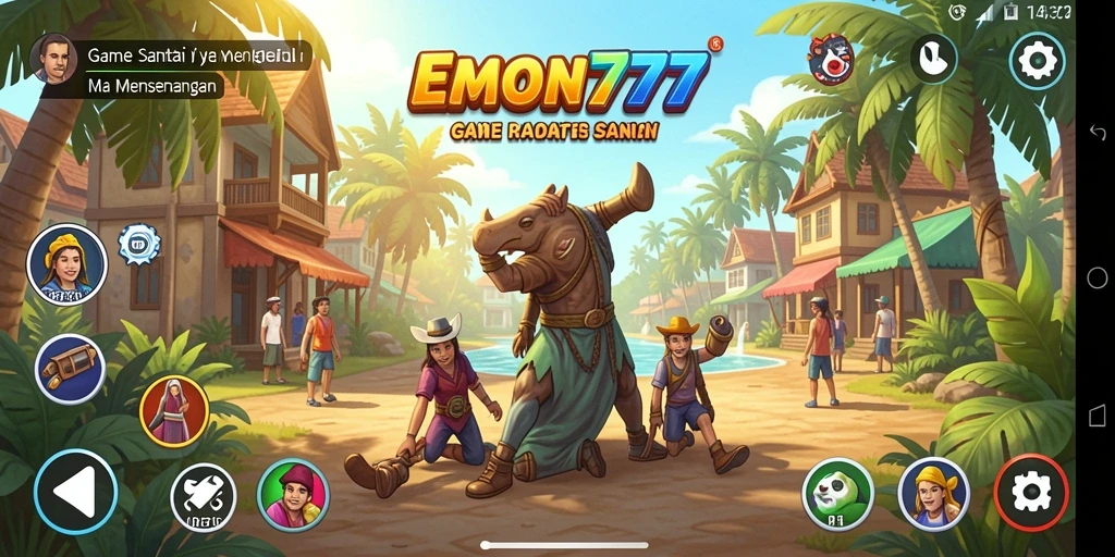 Screenshot gameplay EMON777 yang menunjukkan keseruan bermain game Casual.