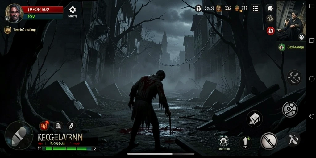 Screenshot menampilkan momen intens dalam gameplay Horror F32.