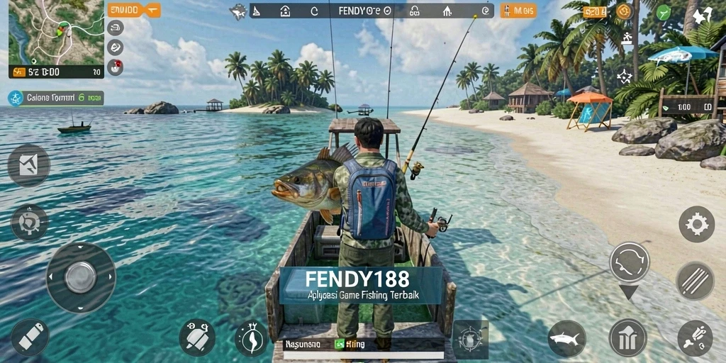 Gameplay FENDY188 yang menampilkan sensasi memancing yang seru.