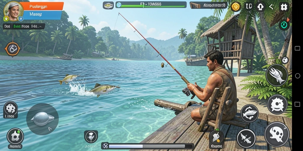 Tampilan gameplay FW66 dengan pengalaman memancing yang mendebarkan.