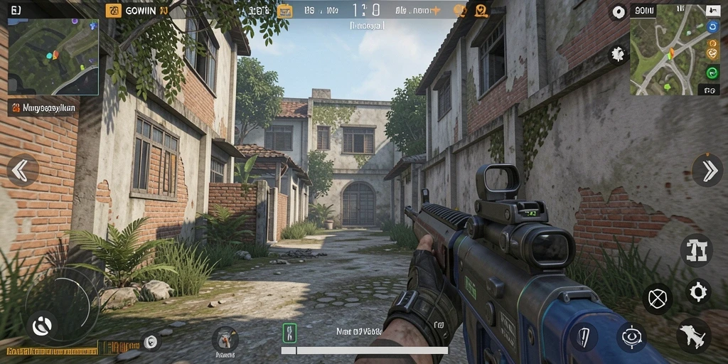 Tampilan gameplay seru dari GOWIN di dunia FPS.