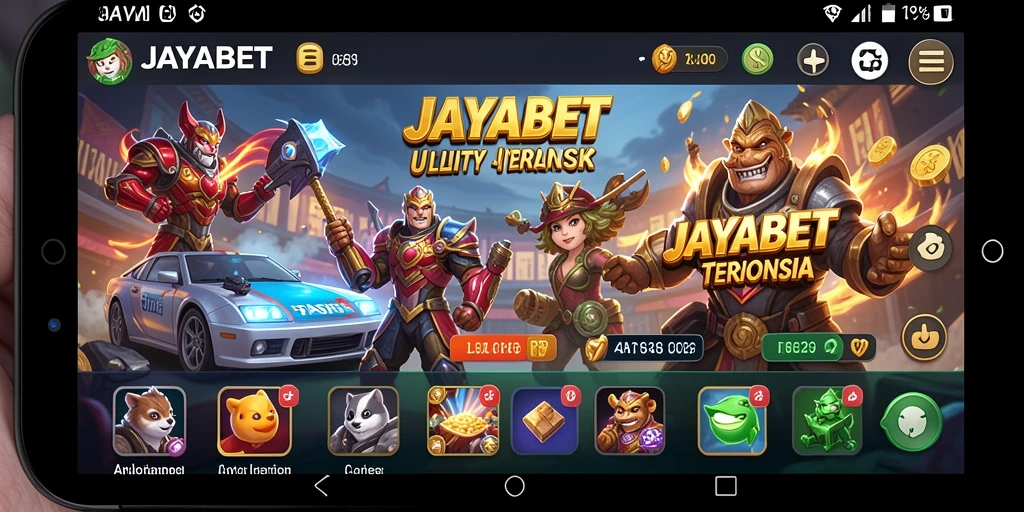 Tampilan aplikasi JAYABET dengan antarmuka yang user-friendly dan fungsional.
