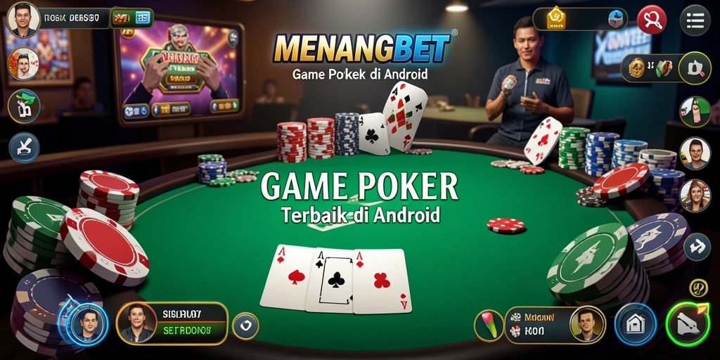 Menggambarkan gameplay seru dari permainan Poker MENANGBET.