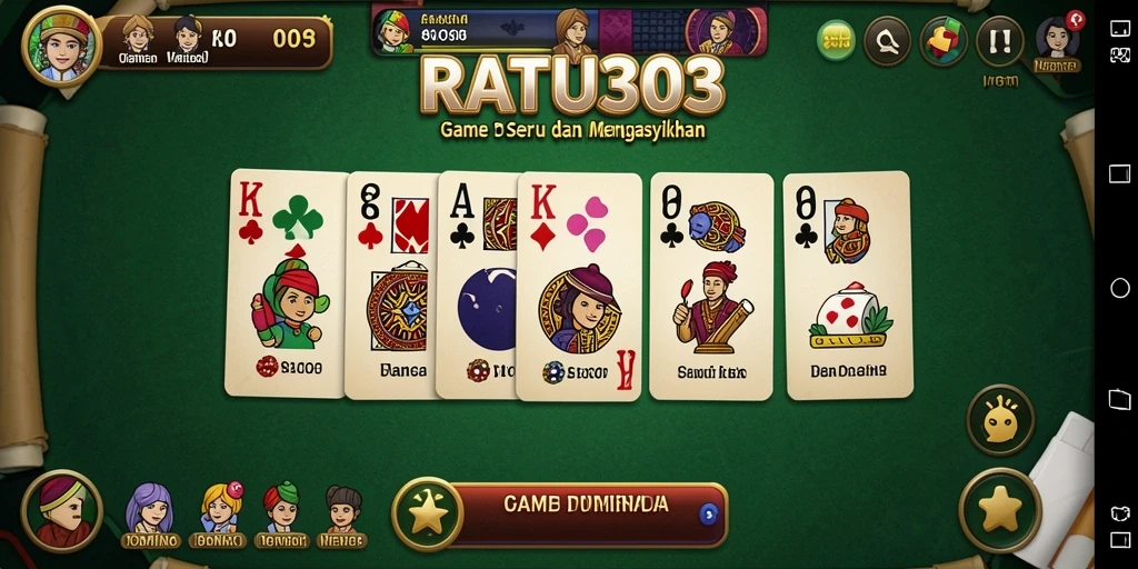 Screenshot gameplay RATU303 yang menampilkan aksi seru permainan Domino.