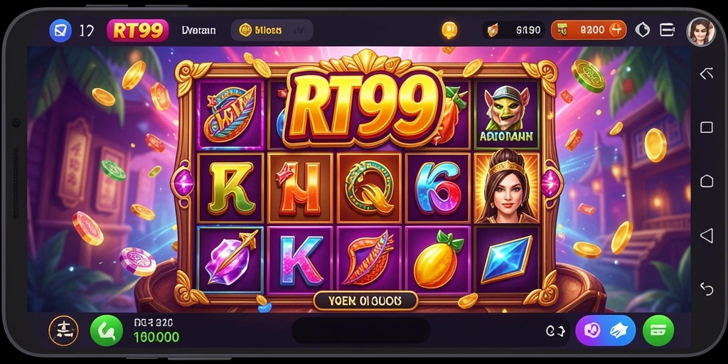 Screenshot gameplay RT99 yang menunjukkan keseruan permainan Slot.