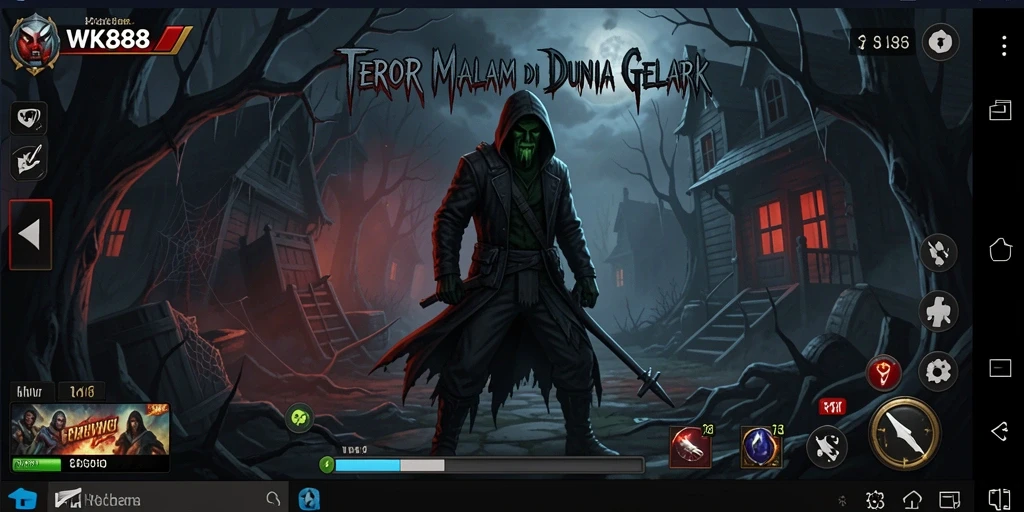 Tangkapan layar dari gameplay WK888 yang mencekam dan menakutkan.
