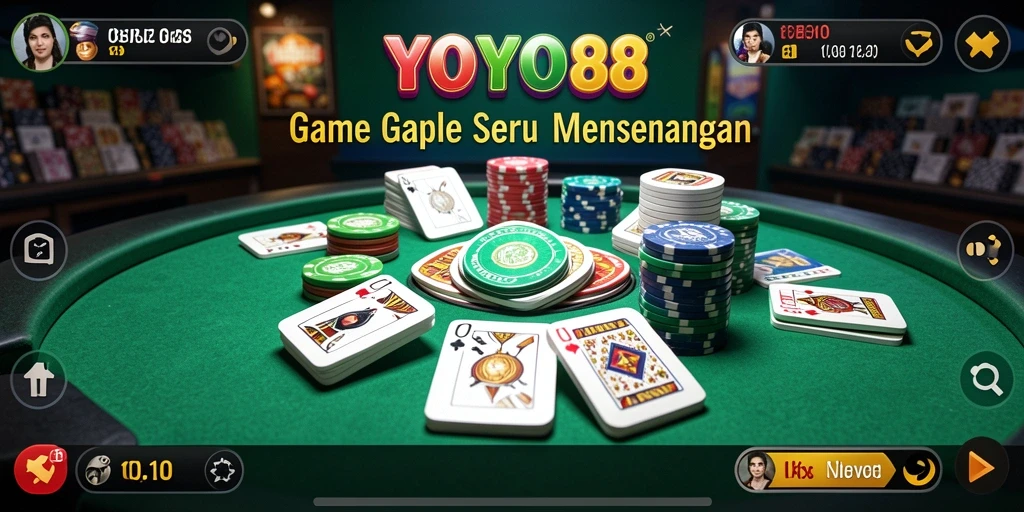 Screenshot gameplay Gaple YOYO88 yang menampilkan keseruan permainan.